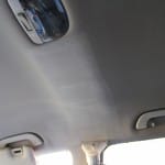 車内天井のヤニ汚れ　車内クリーニング