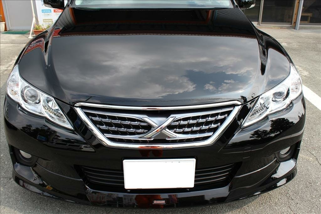 車のボディガラスコーティング H23年式 トヨタ マークx 黒 車のお手入れ専門店 エコスタイル 熊本市東区