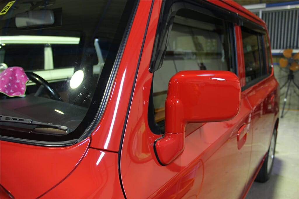 H１７年式 スズキ ラパン 赤 色あせ 車のお手入れ専門店 エコスタイル 熊本市東区